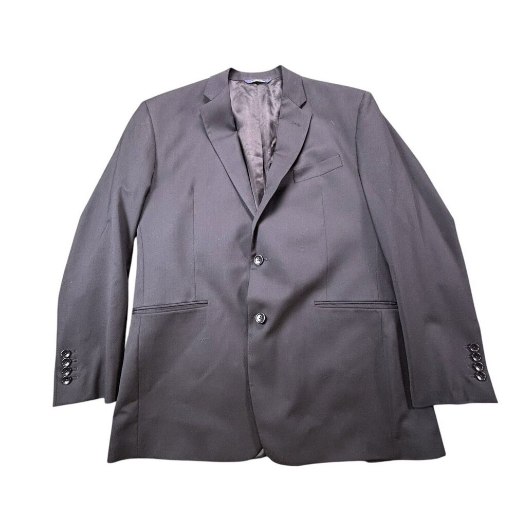 Brooks Brothers Milano Blazer 44R Estrato Black Slim Wool Suit Jacket Sport Coat